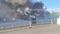 Російський корвет після атаки БПЛА. Фото: скріншот відео.