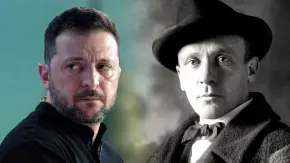Володимир Зеленський та Михайло Булгаков. Колаж: Українські Новини