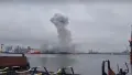 Місце вибуху у порту. Скриншот відео 