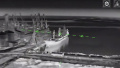 The destruction of a cargo ship. Screenshot of the video
