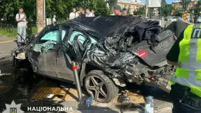 Місце ДТП у Києві. Фото: Поліція Києва