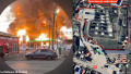 Russia has suffered another drone attack, an oil depot is burning in Ust-Labinsk. Collage: Astra.