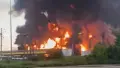 At night, Ukrainian drones attacked russian Navy arsenals and a base in Kronstadt. Photo: screenshot from video.