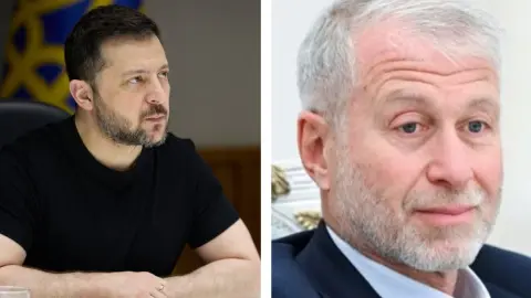 Володимир Зеленський, Роман Абрамович. Колаж. УН