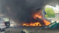 The aftermath of the russian attack on a gas station in the Pavlohrad District on June 8. Photo: Dnipropetrovsk Regional Military Administration.