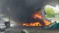 Наслідки атаки РФ по АЗС у Павлоградському районі 8 червня. Фото: Дніпропетровська ОВА
