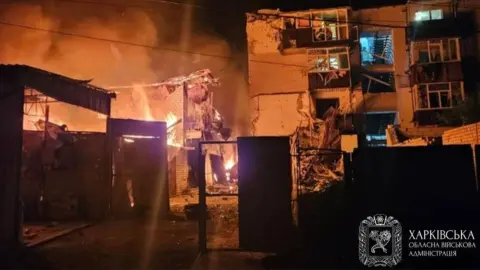 Наслідки удару по Харківській області. Фото: Харківська ОВА