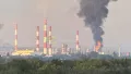 Kuibyshev refinery after drone attack. Photo: t.me/exilenova_plus.