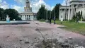 Наслідки атаки РФ 15 червня на території ВДНГ. Фото: threads/vdngkyiv