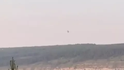Падение российского бомбардировщика Ту-22М3. Фото: скриншот видео.