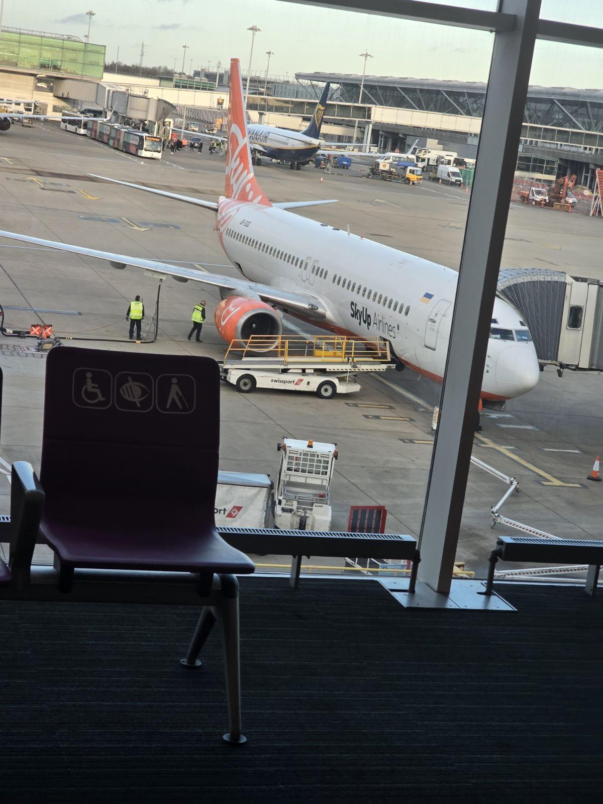 A Ukrainian airline flight on the London–Chișinău route in March 2026. Photo by the author