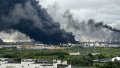 Fire at the moscow Oil Refinery following a drone attack on June 18. Photo: t.me/exilenova_plus.