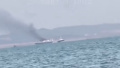 One of the ferries damaged as a result of the UAV attack. Photo: video screenshot.