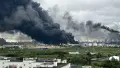 Пожар на Московском НПЗ в результате атаки дронов 18 июня. Фото: t.me/exilenova_plus.