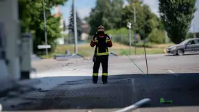 The consequences of the attack on the gas station. Illustrative photo: State Emergency Service