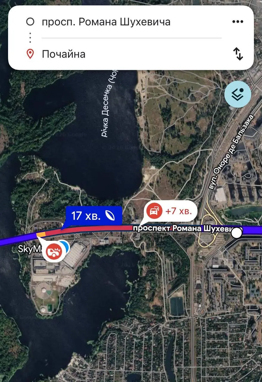 Місце ДТП. Джерело: Google Maps