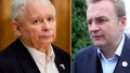 Jarosław Kaczyński and Andrii Sadovyi. Collage: Ukrainian News