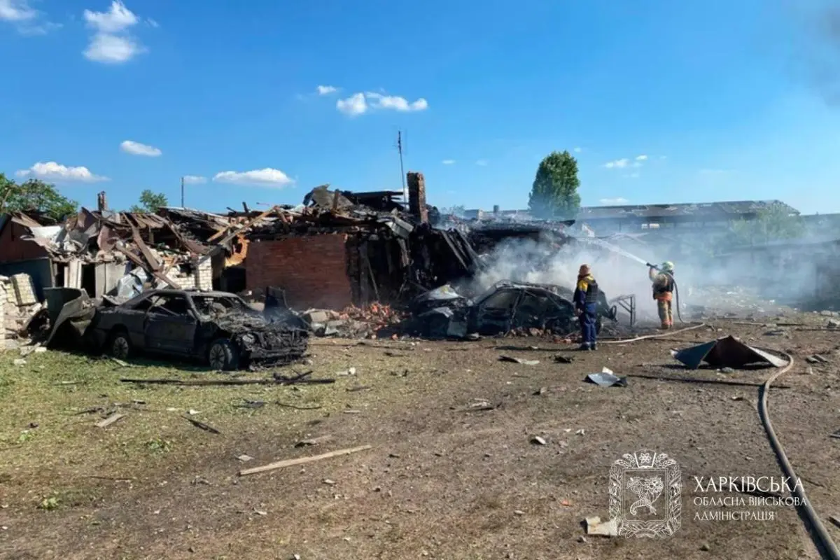 Наслідки атаки на Харків. Фото: telegram/synegubov