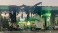 The aftermath of the attack on the gas station. Photo: Dnipropetrovsk Regional Military Administration