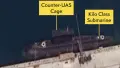 Російський підводний човен з "мангалом" над бойовими рубками. Фото: x.com/DefenceHQ.