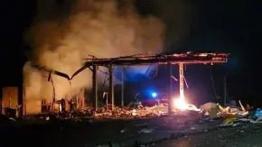 Destruction at a gas station following an attack by russia. Photo: Facebook/Oleh Kiper