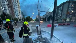 Consequences of the russian federation's attack on Kyiv. Photo: Kyiv State Emergency Service