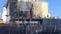 Повреждённое гражданское судно под флагом Сент-Китс и Невис. Фото: Минразвития