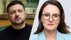 Zelenskyy, Svyrydenko. Collage: the Ukrainian News agency.
