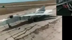 National Guard troops shot down a russian Su-24 aircraft. Photo: video screenshot.