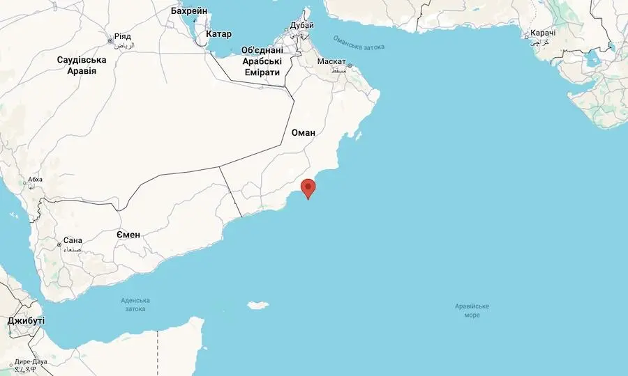 Скріншот мапи сервісу Google Maps.