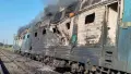 Поврежденный поезд. Фото: «Укрзализныця»