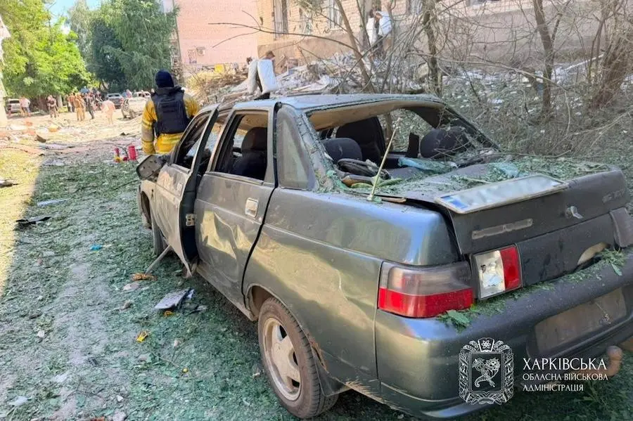 Наслідки обстрілу росіян. Фото: Харківська ОВА.