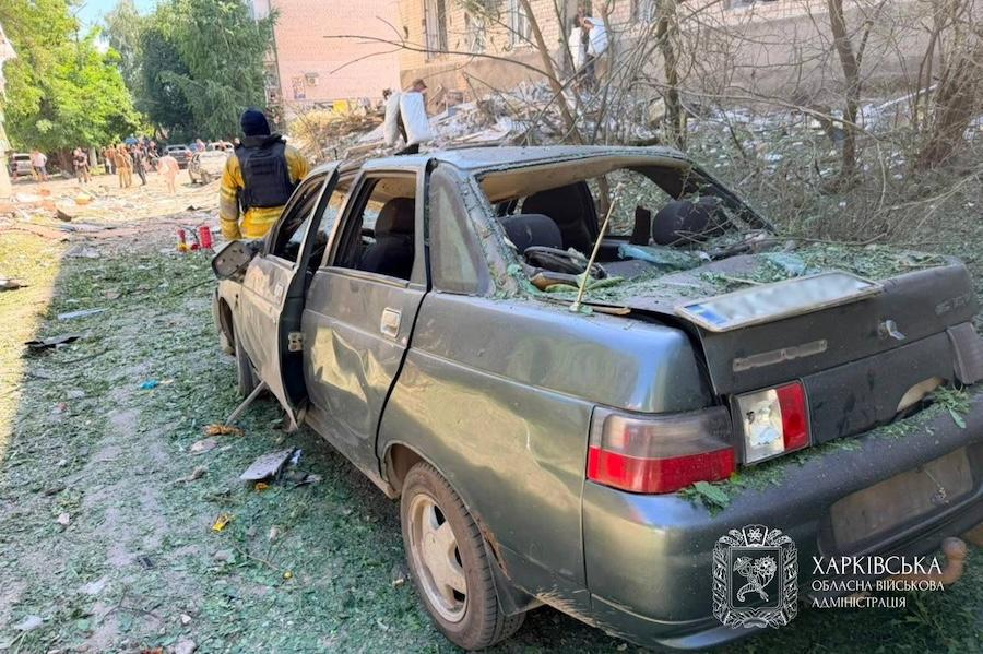 Наслідки обстрілу росіян. Фото: Харківська ОВА.