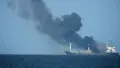 Судно MV Golden Leo після удару окупантів. Фото: Одеська ОВА.