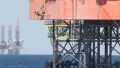 СПБУ «Україна» (перейменована РФ на «Крим-1») на Одеському родовищі, вдалині СПБУ «Петро Годованець» (перейменована РФ на «Крим-2») 7 вересня 2017 р. Фото: dpsu.gov.ua
