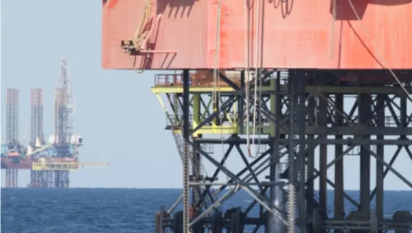 SPBU "Ukraine" (renamed by the russian federation to "Crimea-1") at the Odesa field, in the distance SPBU "Petro Hodovanets" (renamed by the russian federation to "Crimea-2") September 7, 2017. Photo: dpsu.gov.ua