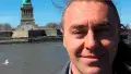 Ігор Мирошниченко на фоні статуї Свободи. Фото: facebook/igor.mirosnicenko.138840