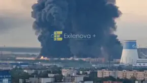 Fire at a Wildberries warehouse in the aggressor country, the russian federation. Photo: t.me/exilenova_plus.