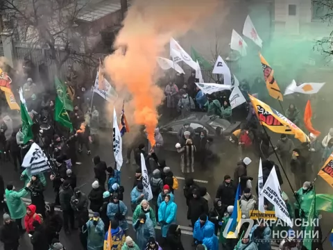 Протесты предпринимателей на Грушевского