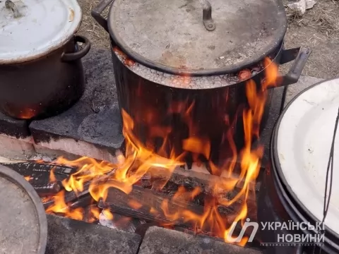 Полевая кухня в Киеве. Богдан Бортаков/Українські Новини