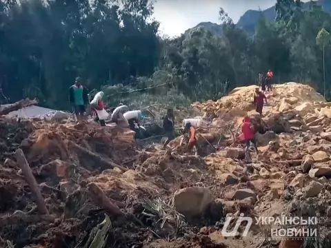 Оползень в Папуа-Новой Гвинее. Фото: Скриншот из видео