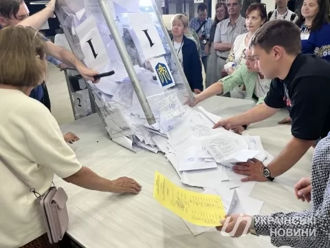 Голосування за ректора КПІ. Фото: Українські Новини