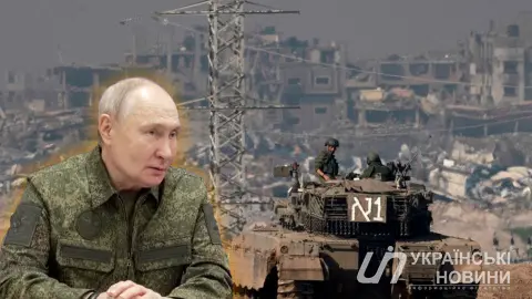 Путин на фоне войны в Иране. Коллаж: УН