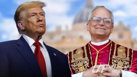 Дональд Трамп и Папа Лев ХIV. Коллаж УН