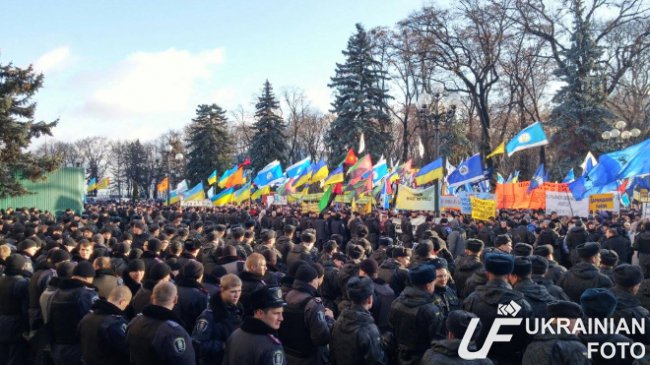 Протестующие у Рады