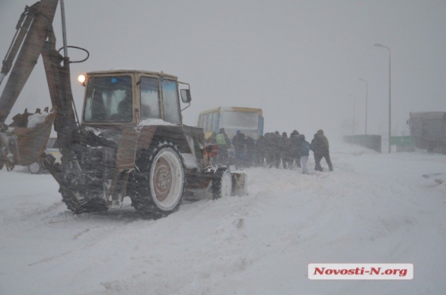 Николаев оказался в снежном плену