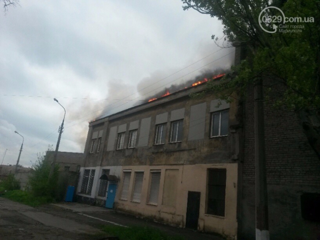 Пожар в Мариуполе