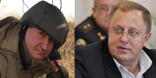 Слева - врио главы СБУ Василий Сергеевич Грицак, справа - экс-регионал Василий Николаевич Грицак.