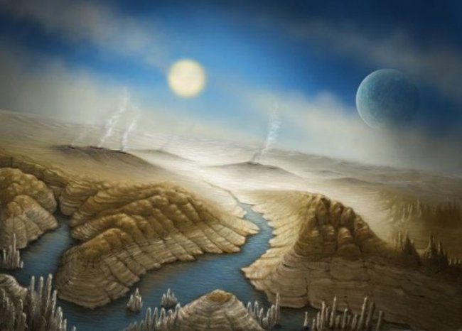 Представление художника о землеподобной планете Kepler-452b. Фото: SETI Institute/Danielle Futselaar 