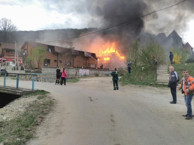 На Закарпатье произошел крупный пожар